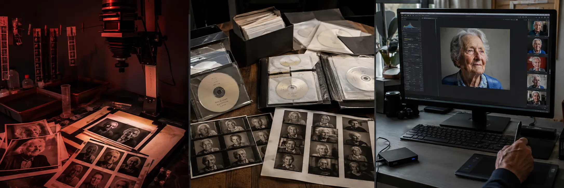 Les supports des archives photographiques de Didier Carluccio, du laboratoire argentique au traitement numérique